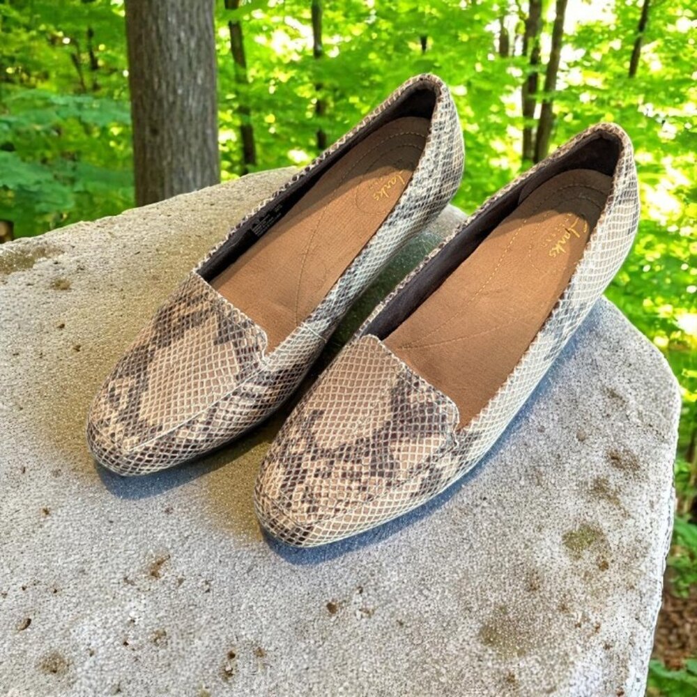 Clarks Artisan Timeless Natural Python Loafers - … - image 2